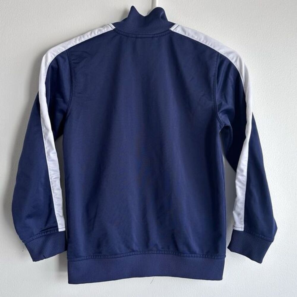 Puma Jacket Sweatshirt sport lifestyle Boys Youth Small Navy/White Zip Up‎ - Picture 4 of 5